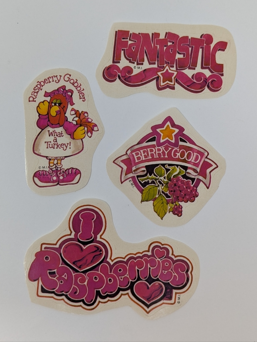 Celebrity Mark 1 Vintage Stickers Raspberry Set